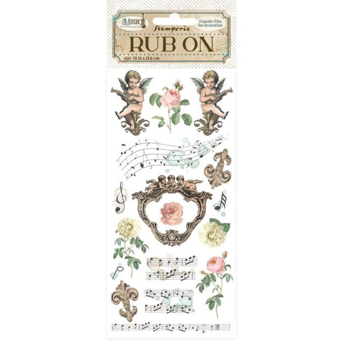 Planche de rub-on : Music