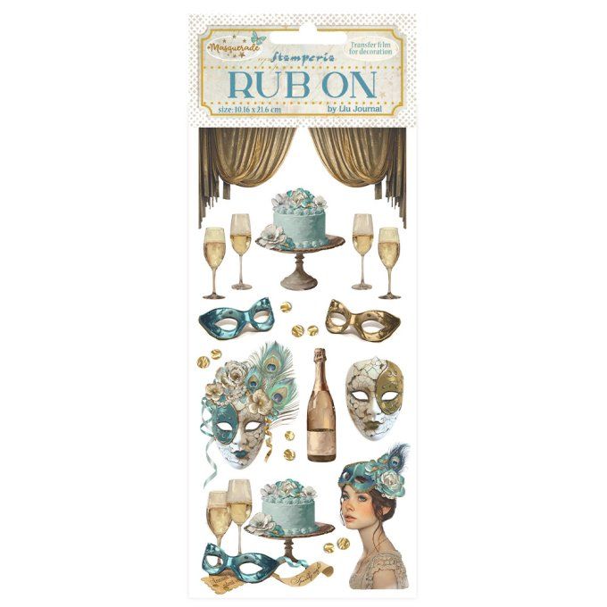 Planche de rub-on : Masquerade