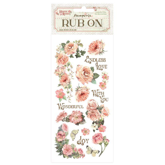 Planche de rub-on : House of roses