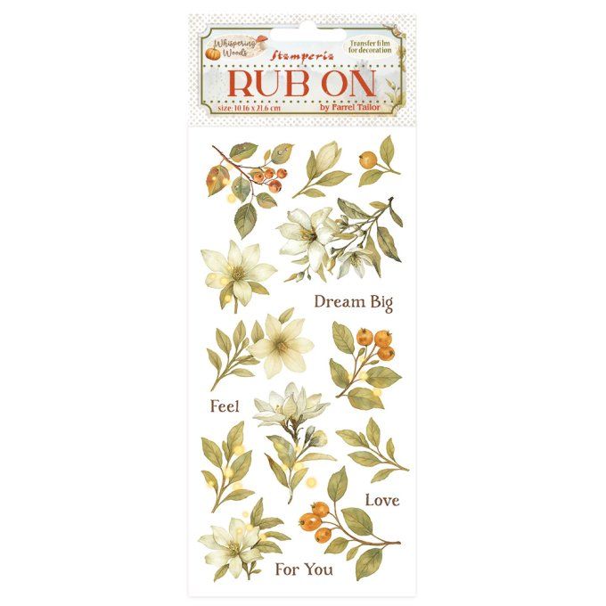Stamperia, Planche de rub-on : Whispering woods, magnolia
