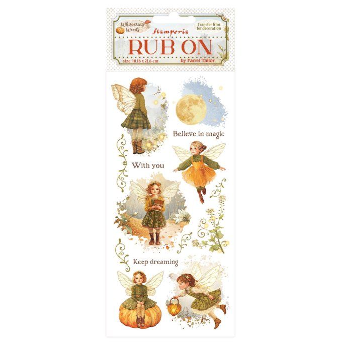 Stamperia, Planche de rub-on : Whispering woods, fées