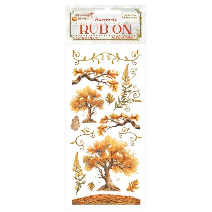 Stamperia, Planche de rub-on : Whispering woods, Chênes