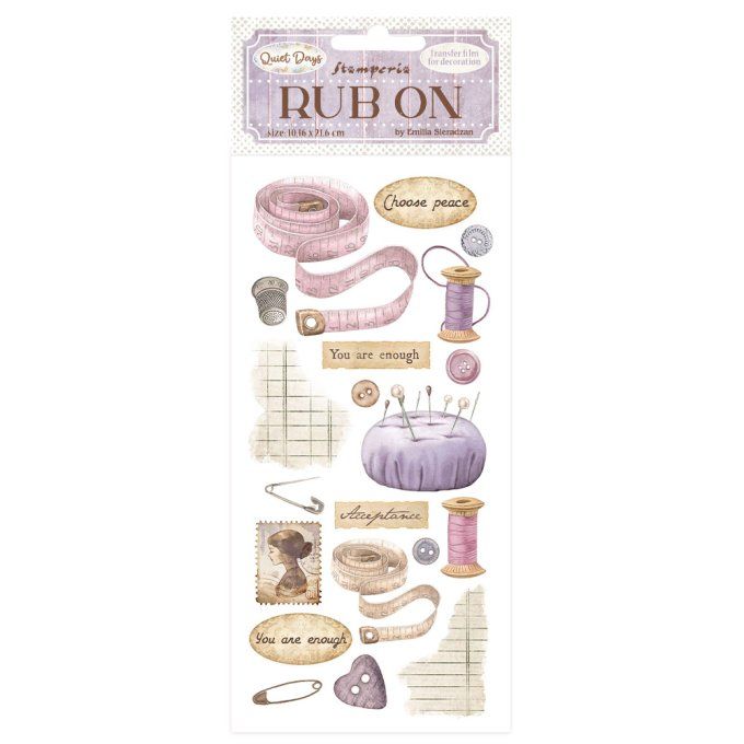 Stamperia, Planche de rub-on : Quiet Days