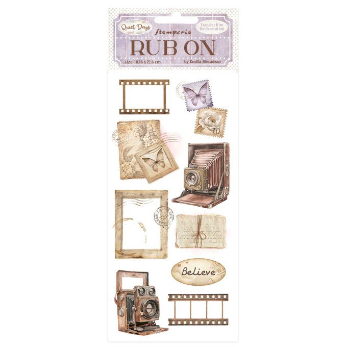 Stamperia, Planche de rub-on : Quiet Days 