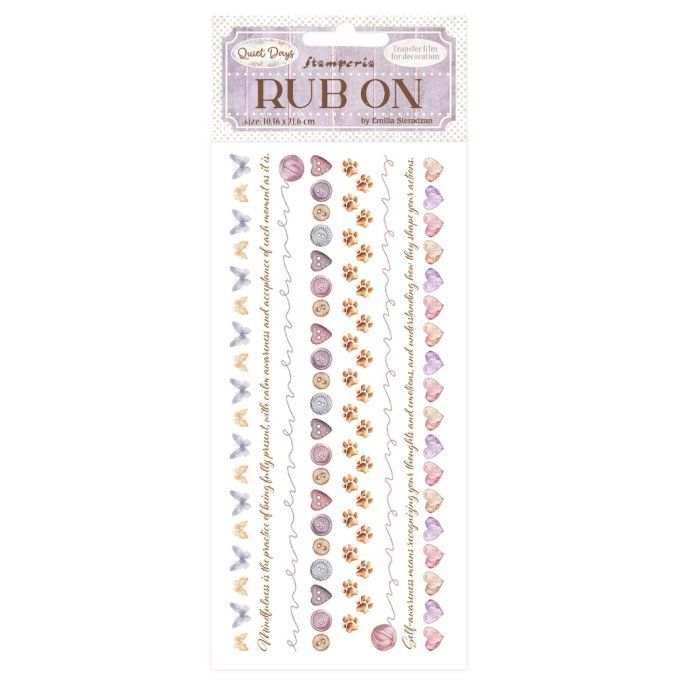 Stamperia, Planche de rub-on : Quiet Days