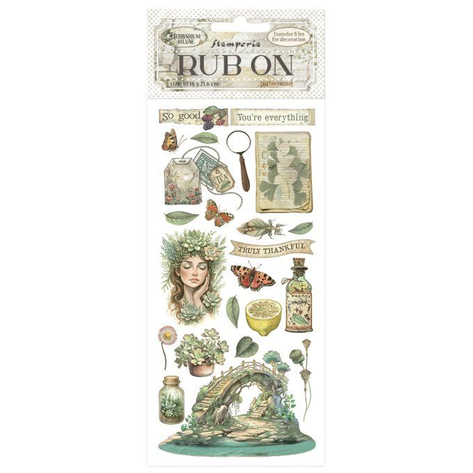 Stamperia, Planche de rub-on : Herbarium Silvae