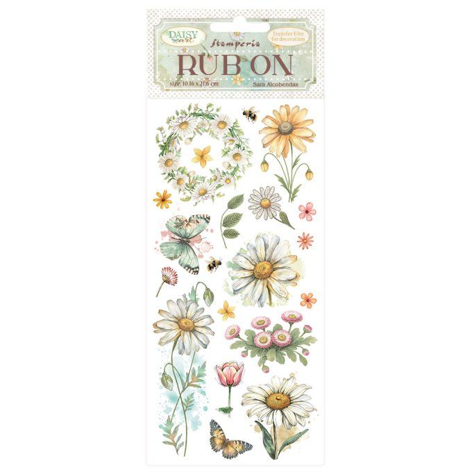 Stamperia, Planche de rub-on : Daisy Art