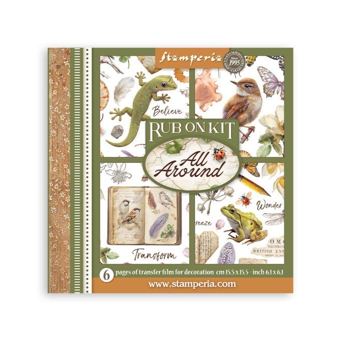 Stamperia, 6 Planches de rub-on format 15.5x15.5cm : All around