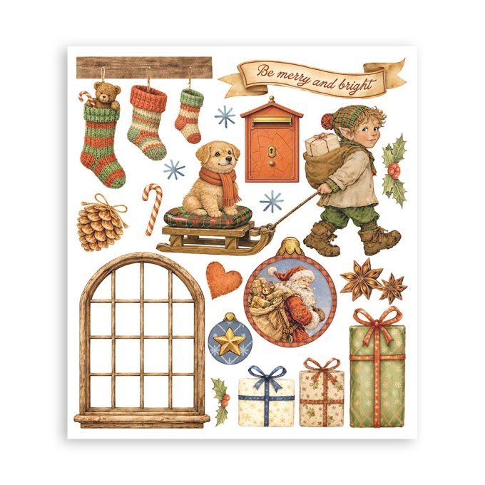 Stamperia, 6 Planches de rub-on format 20.5x23cm : Silent night