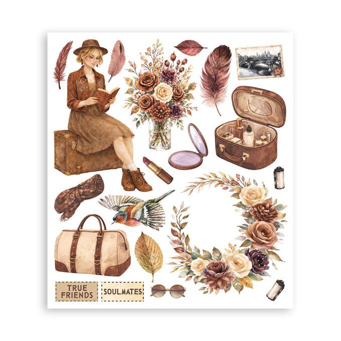 Stamperia, 6 Planches de rub-on format 20.5x23cm : our way