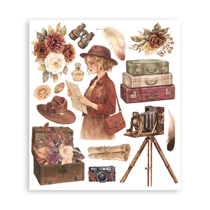Stamperia, 6 Planches de rub-on format 20.5x23cm : our way