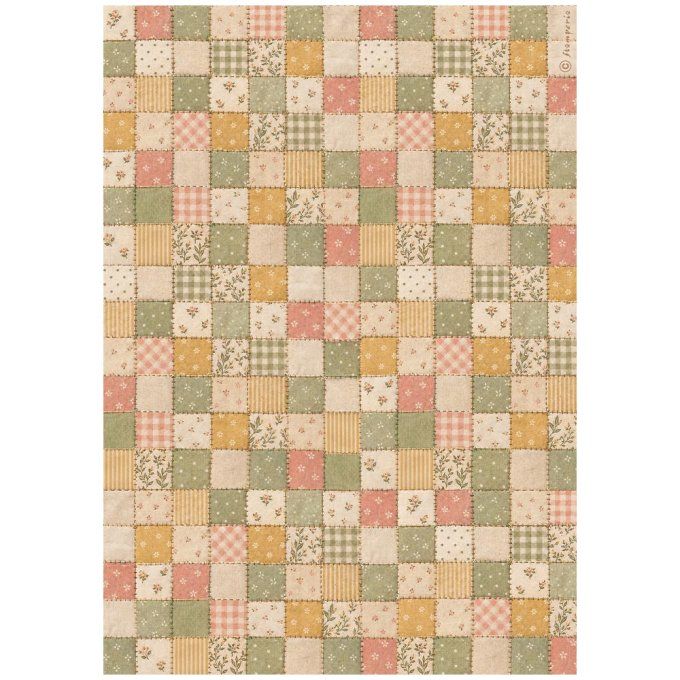 6 Feuilles de riz, Stampéria, Format A4 - Cozy family