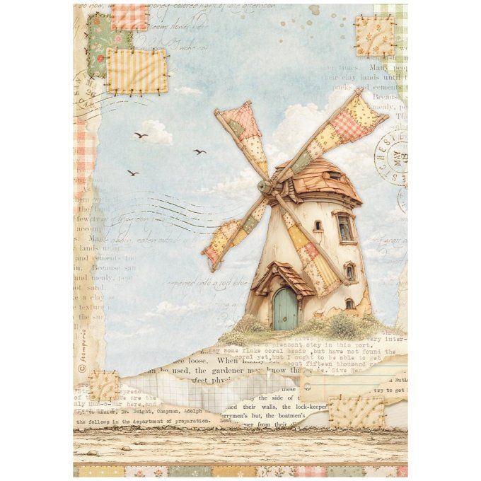 6 Feuilles de riz, Stampéria, Format A4 - Cozy family