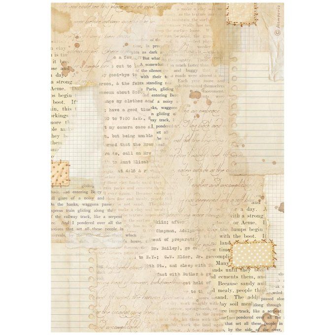 6 Feuilles de riz, Stampéria, Format A4 - Cozy family