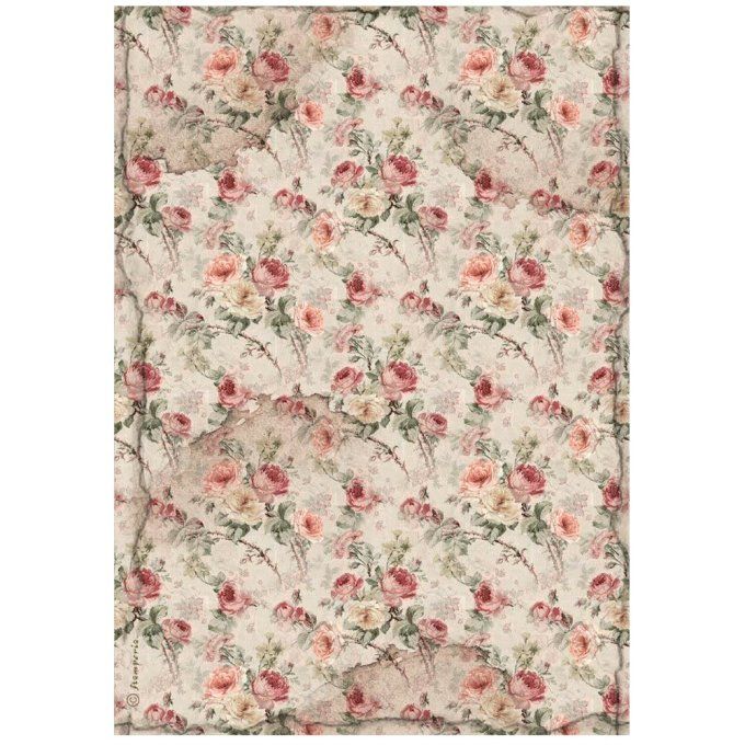 6 Feuilles de riz, Stampéria, Format A4 - House of roses