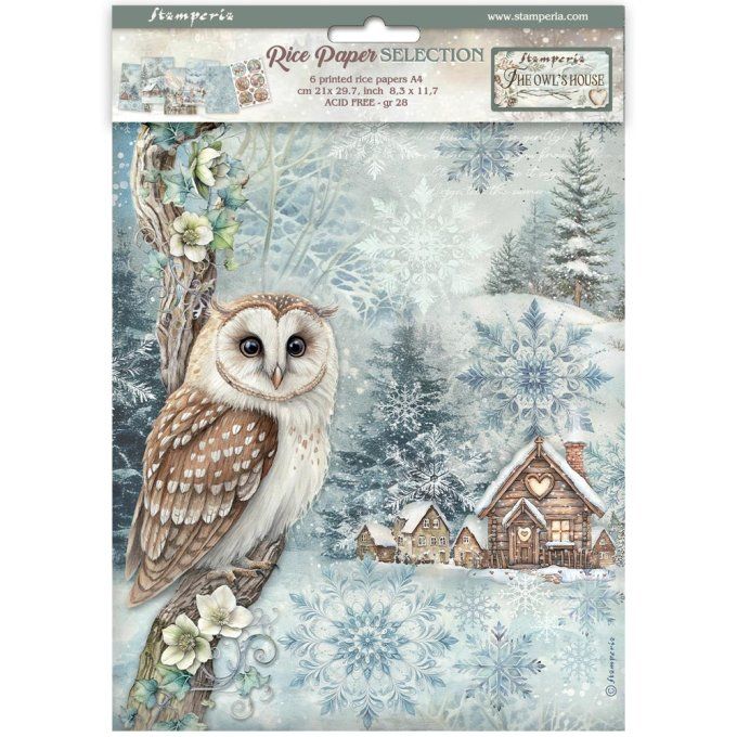 6 Feuilles de riz, Stampéria, Format A4 - The Owl's house
