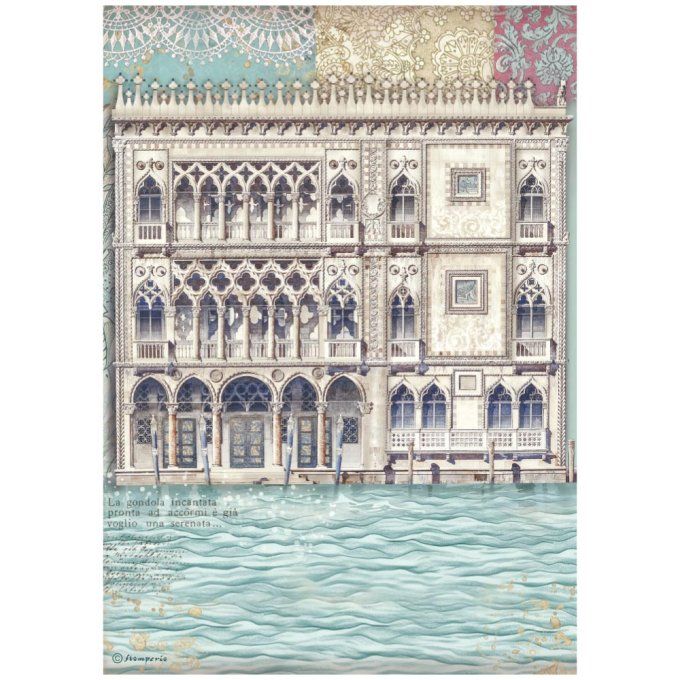6 Feuilles de riz, Stampéria, Format A4 - Venice city of art