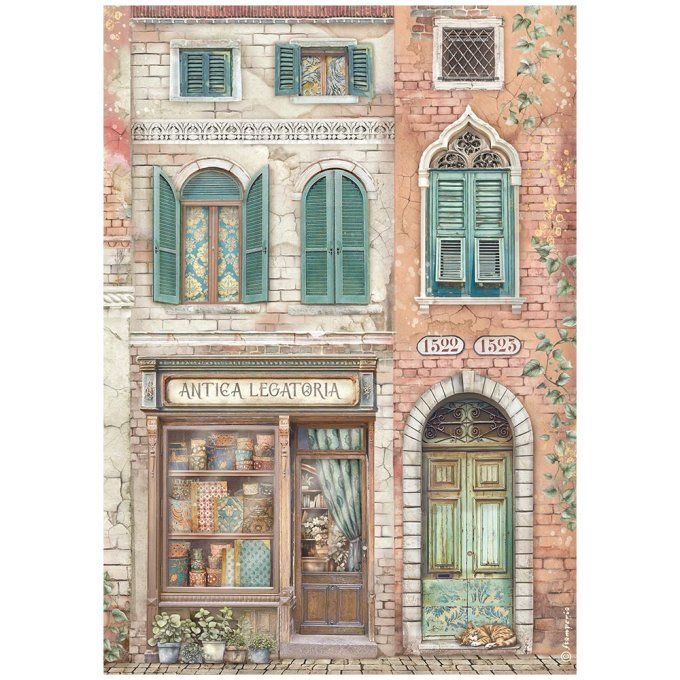 6 Feuilles de riz, Stampéria, Format A4 - Venice city of art