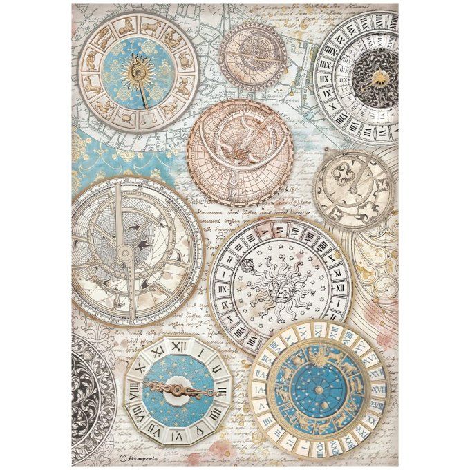 6 Feuilles de riz, Stampéria, Format A4 - Venice city of art