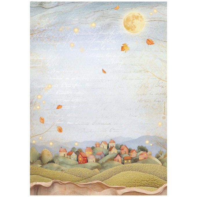 6 Feuilles de riz, Stampéria, Format A4 - Whispering woods