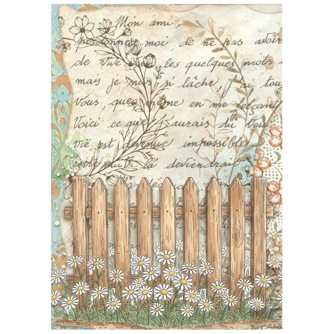 8 Feuilles de riz, Stampéria, Format A6 (10.5x14.8cm) - Daisy Art