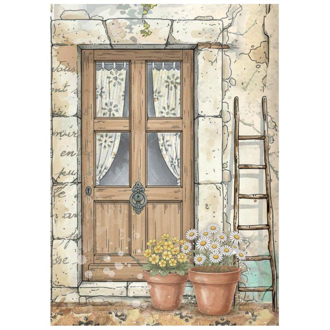 8 Feuilles de riz, Stampéria, Format A6 (10.5x14.8cm) - Daisy Art