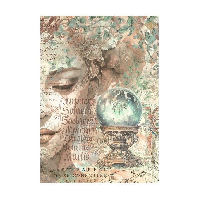 8 Feuilles de riz, Stampéria, Format A6 (10.5x14.8cm) - Fortune
