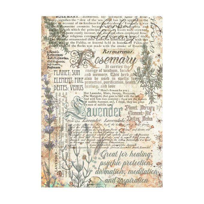 8 Feuilles de riz, Stampéria, Format A6 (10.5x14.8cm) - Fortune