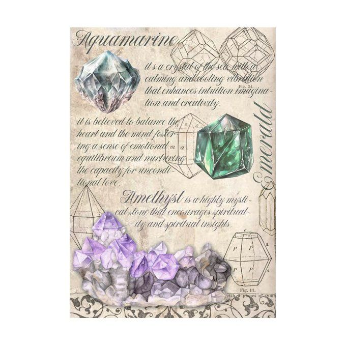 8 Feuilles de riz, Stampéria, Format A6 (10.5x14.8cm) - Fortune