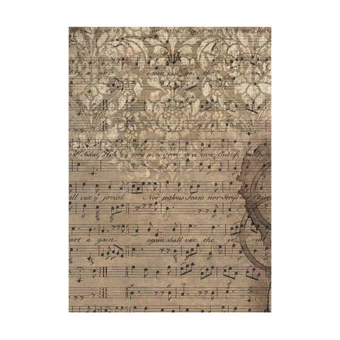 8 Feuilles de riz, Stampéria, Format A6 (10.5x14.8cm) - Music
