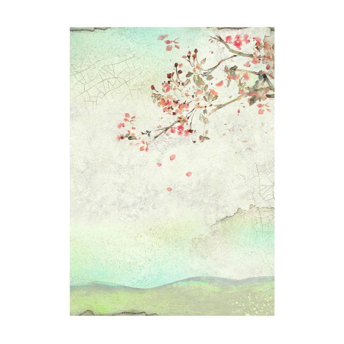 8 Feuilles de riz, Stampéria, Format A6 (10.5x14.8cm) - House of roses