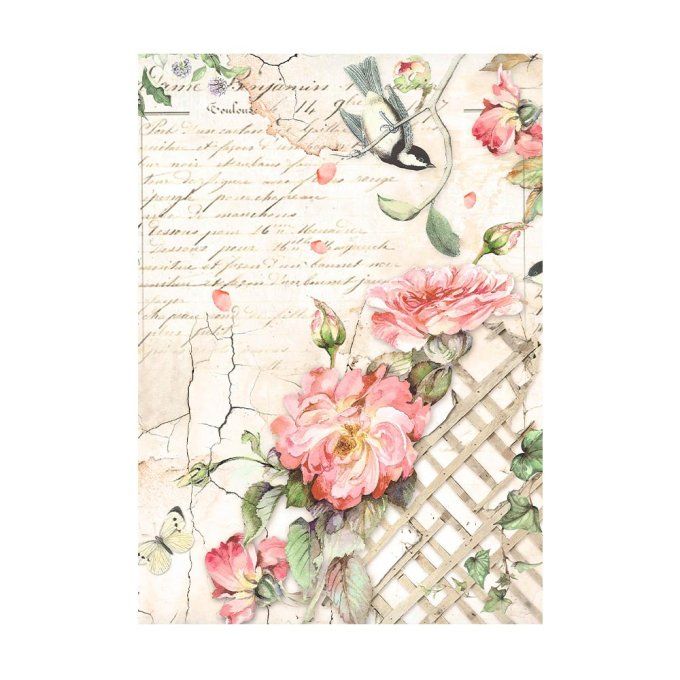 8 Feuilles de riz, Stampéria, Format A6 (10.5x14.8cm) - House of roses
