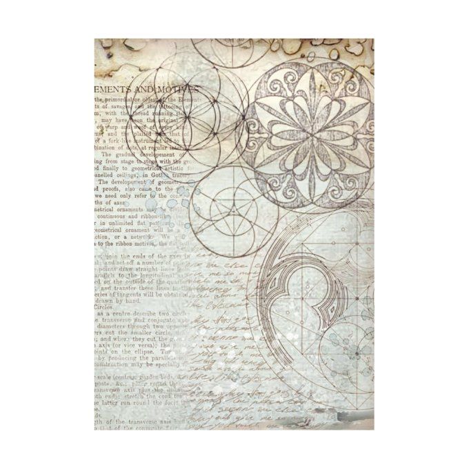 8 Feuilles de riz, Stampéria, Format A6 (10.5x14.8cm) - Silent sea