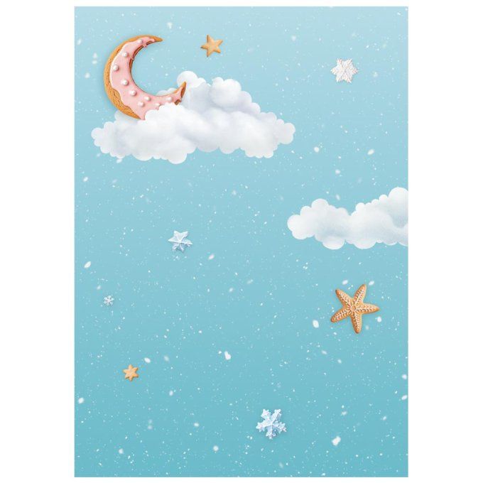 8 Feuilles de riz, Stampéria, Format A6 (10.5x14.8cm) - Candy christmas