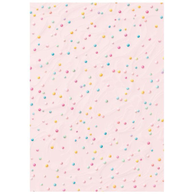 8 Feuilles de riz, Stampéria, Format A6 (10.5x14.8cm) - Candy christmas