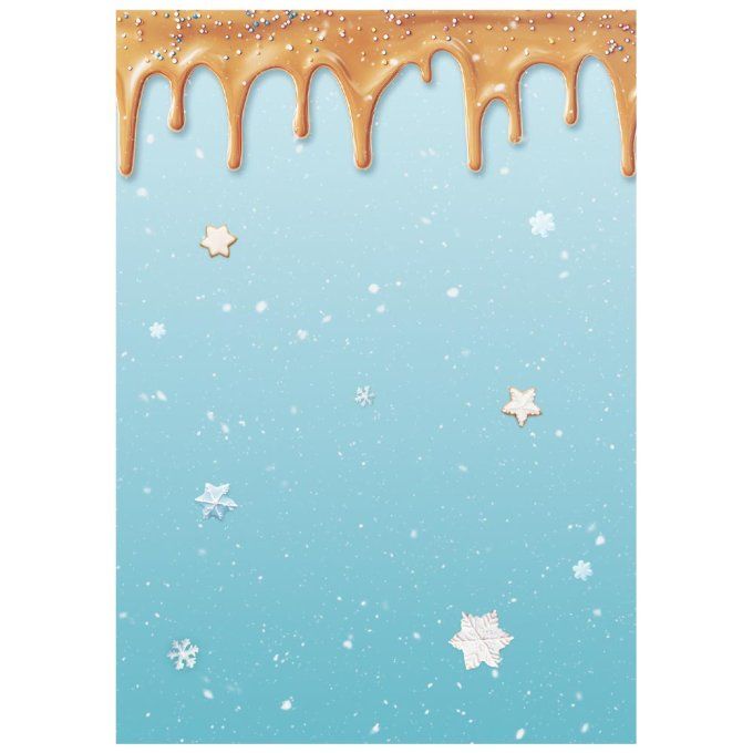 8 Feuilles de riz, Stampéria, Format A6 (10.5x14.8cm) - Candy christmas