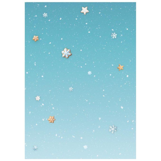 8 Feuilles de riz, Stampéria, Format A6 (10.5x14.8cm) - Candy christmas