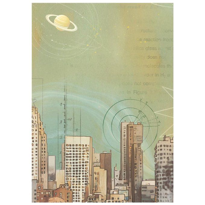 8 Feuilles de riz, Stampéria, Format A6 (10.5x14.8cm) - A new beginning, background