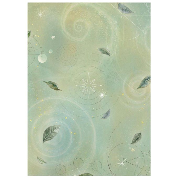 8 Feuilles de riz, Stampéria, Format A6 (10.5x14.8cm) - A new beginning, background