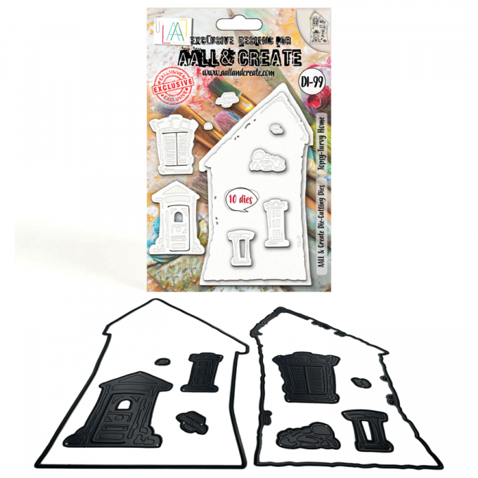 AALL,  10 Dies/matrices de découpe, Topsy-Turvy home