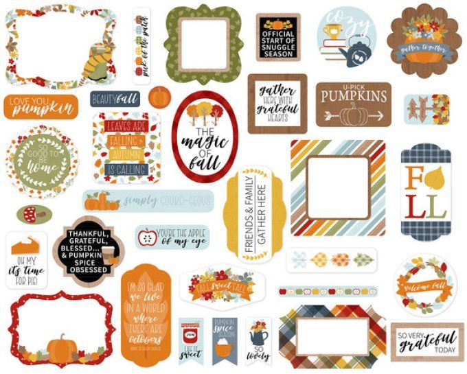 34 Die-cuts - Fall fever, Echo park