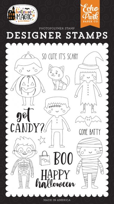14 Tampons, Echo park, Got candy, dim. de la planche : 15.5x10.5cm