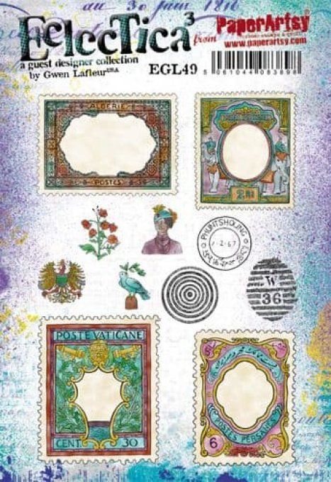11 tampons caoutchouc, Gwen, Lafleur, PaperArtsy
