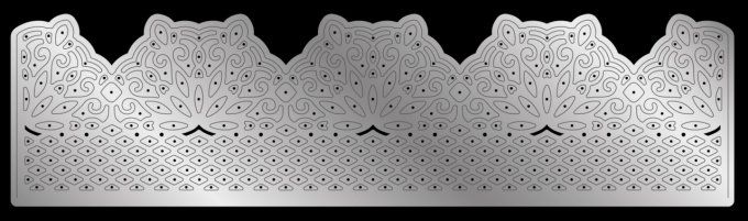 1 Die/matrice de découpe, bordure, Crafter's companion - Elegant lace border - dimension 18x4.8cm