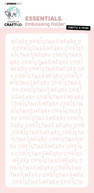 Classeur d'embossage, Studio light craftlab- Merry christmas - dimension : 10x20.5cm environ