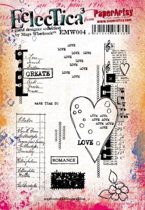 10 tampons caoutchouc, PaperArtsy
