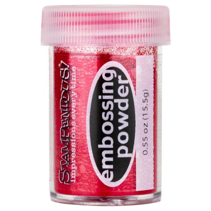 Poudre à embosser, Stampendous, couleur : Clear apple red clear - 15.5g