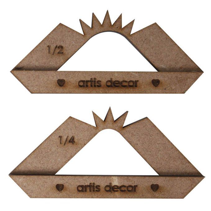 2 Angles en bois, épaisseur 4mm - outil pour faire des angles arrondis 