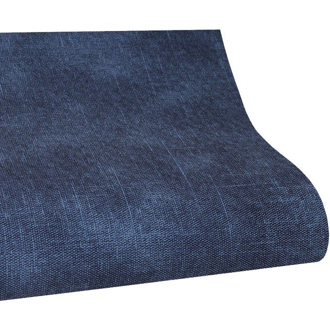 Feuille de simili cuir : bleu jean, format 32x50cm environ - à l'unité 