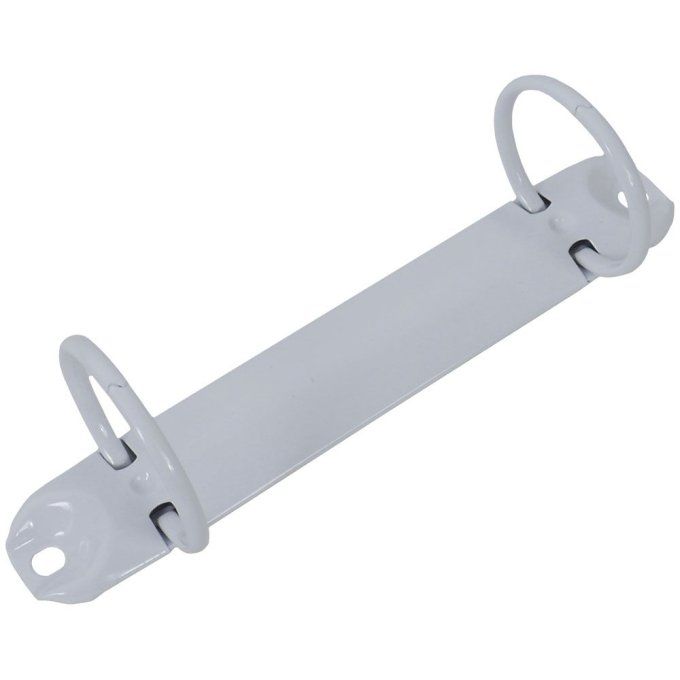Mécanisme pour classeur, à l'unité, 2 anneaux - diamètre 32mm - Couleur : blanc